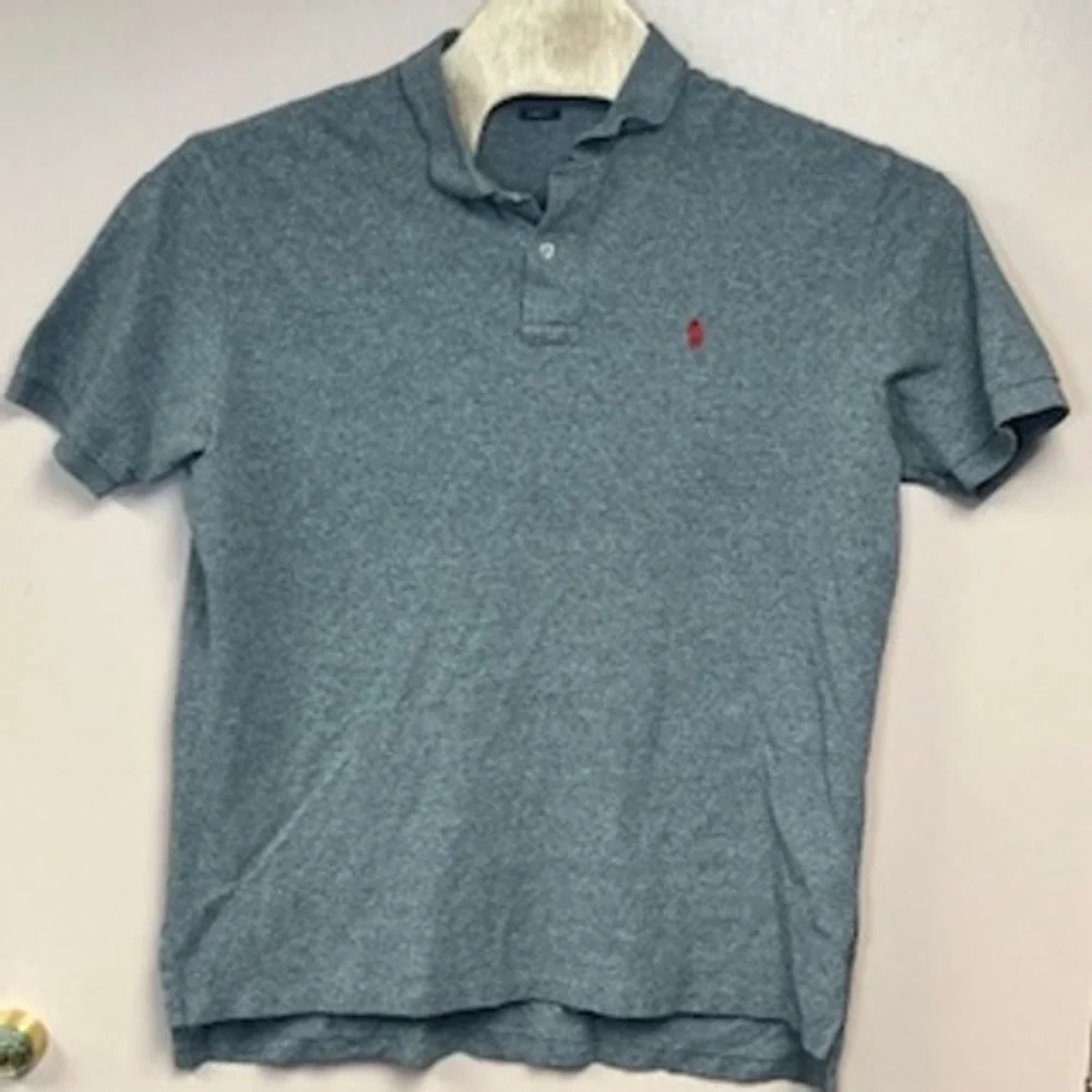 Polo Ralph Lauren Classic Fit Mens‎ Gray Heathered Short Sleeve Polo Shirt XL